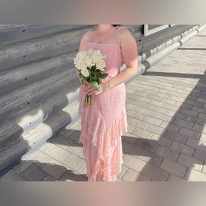 Pink bridesmaid dress